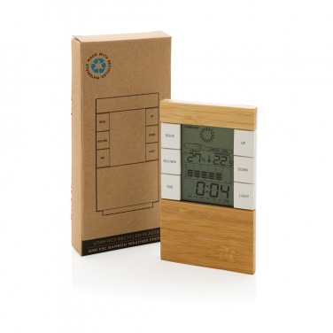 Logotrade advertising product picture of: Utah RCS rplastic and bamboo weather station